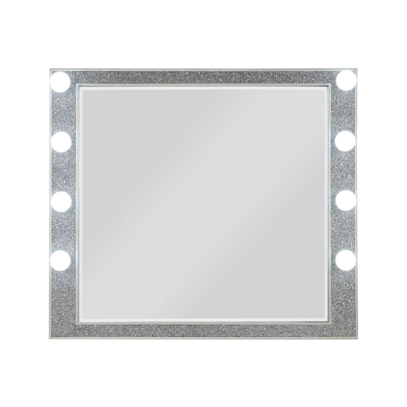Miroir Sliverfluff avec finition champagne et lumière