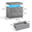 LED Bedside Table with 2 Drawers, Bedside Table with LED Lights for Bedroom-87780146