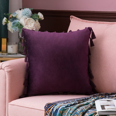 Coussin carré en velours