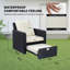 Chaise longue convertible en osier avec dossier réglable-95357009-95357010