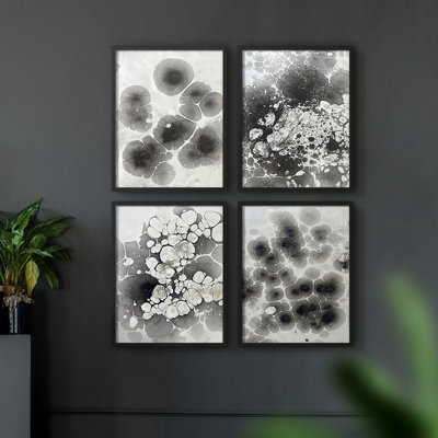 Cloud Slate II, reproduction encadrée - ensemble de 4
