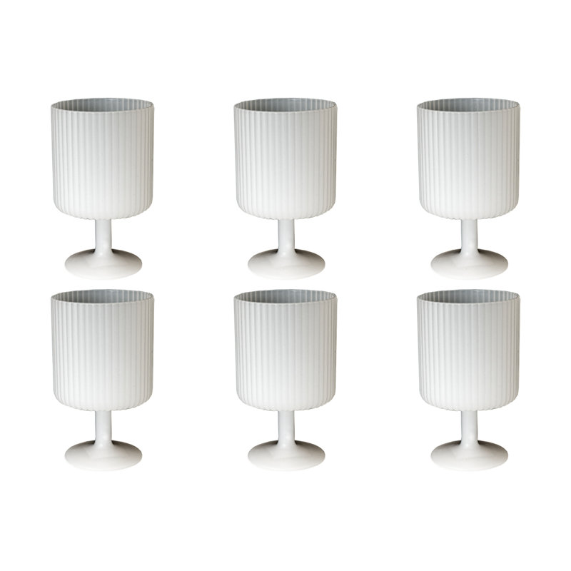 Mesa PP Goblet, White, 15 oz, Set of 6, Blanc