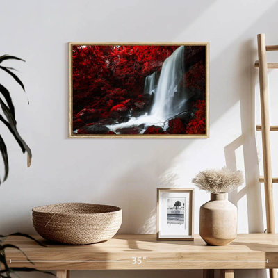 Red Autumn Waterfall