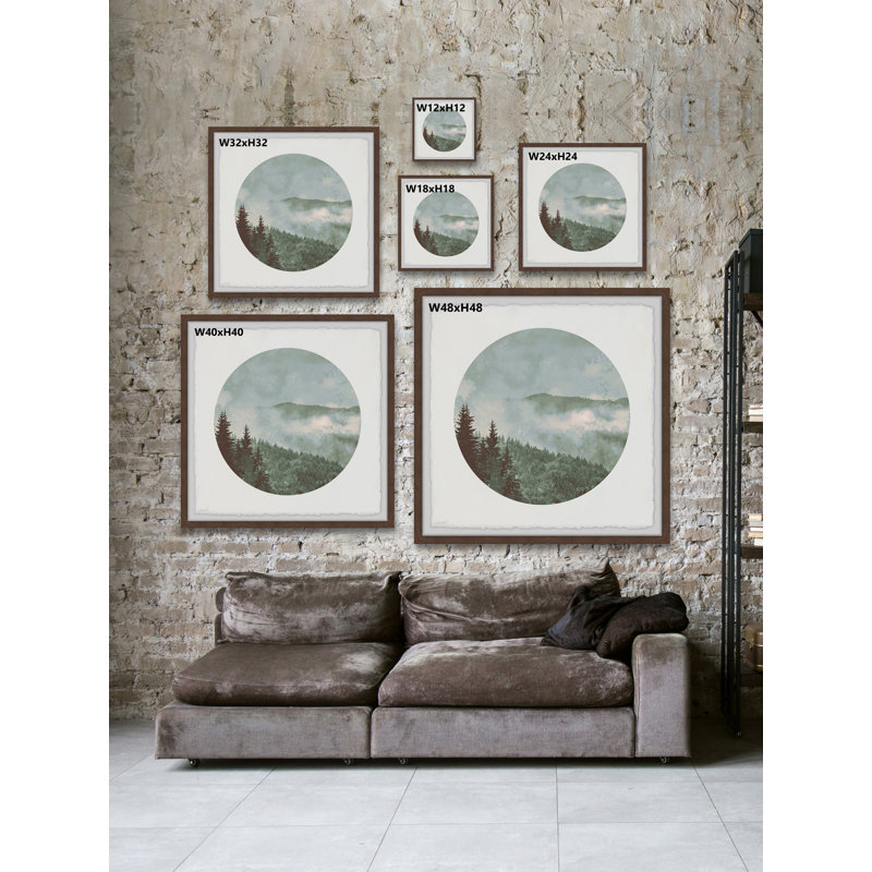 « round forest », impression encadrée, H 24 po x l 24 po x P 1,5 po