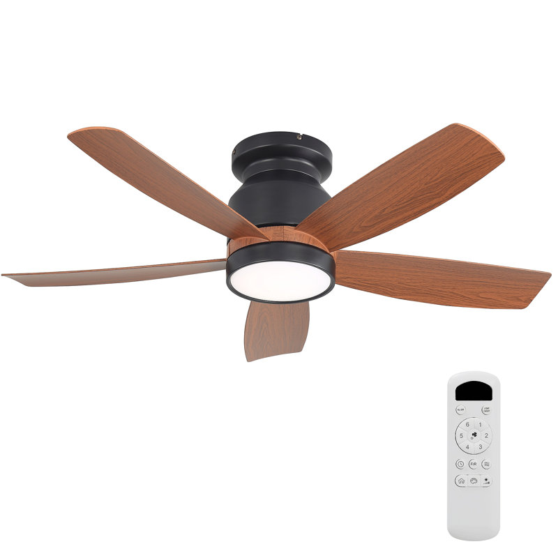 Ventilateur de plafond avec lumière DEL et moteur à courant continu réversible à 6 vitesses pour le salon de la chambre à coucher