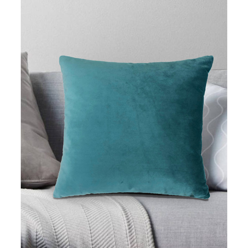 Oreiller de soutien carré en polyester, Bleu sarcelle