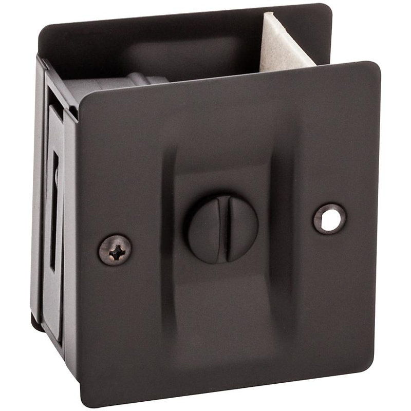 V1950 Verrou de porte de couloir et de porte de placard, H 1,5 po x l 4,7 po x P 7,7 po, Bronze huilé