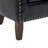 Edvardas Upholstered 29.11 Wide Black Faux Leather Tufted Barrel Club Chair with Nailhead Trim-1242707122