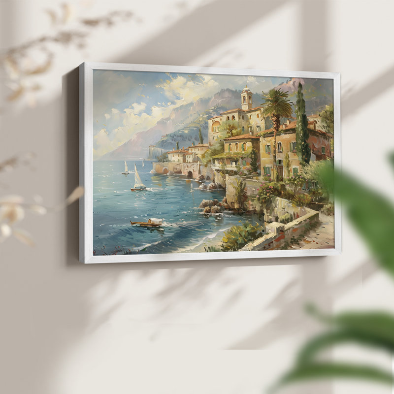 Nautical Series-CCXIX -Framed Print - Restickable, 22" H x 28" W, White