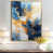 Toile avec cadre flottant or