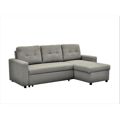 Convertible L-Shaped Sectional Sleeper Sofa Bed