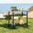 Bernece Outdoor Grill Dining Cart Movable BBQ Trolley with Two Wheels-590440097