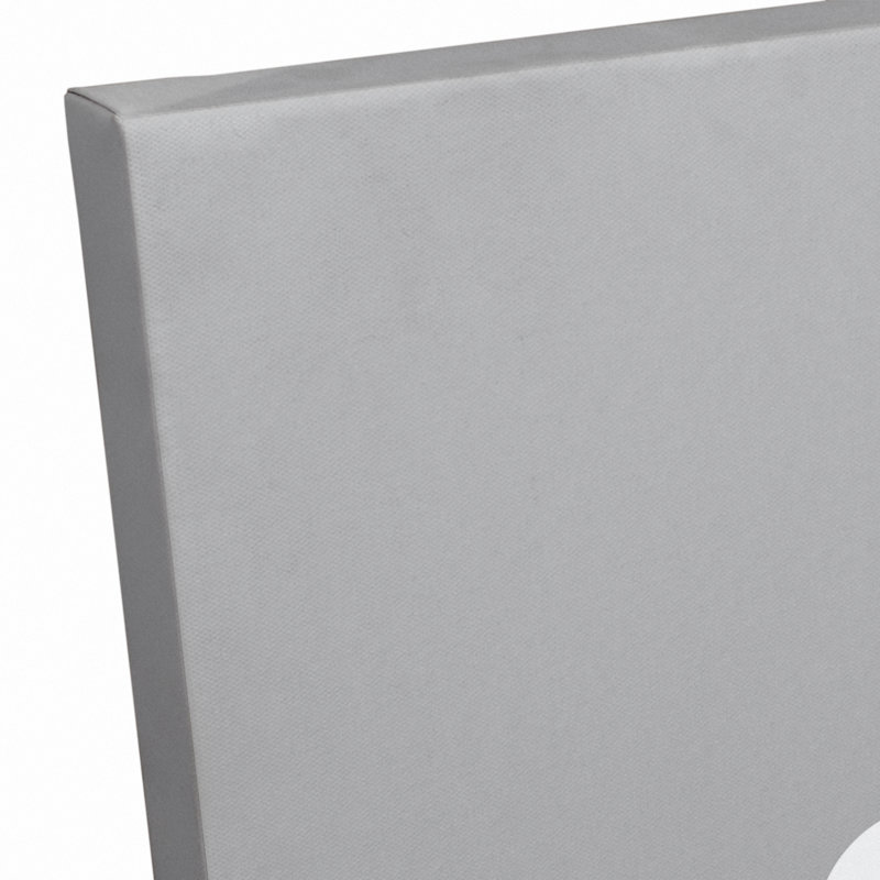 Art sur toile émoticône Butcher, H 20 po x l 16 po x P 1,25 po, Gris