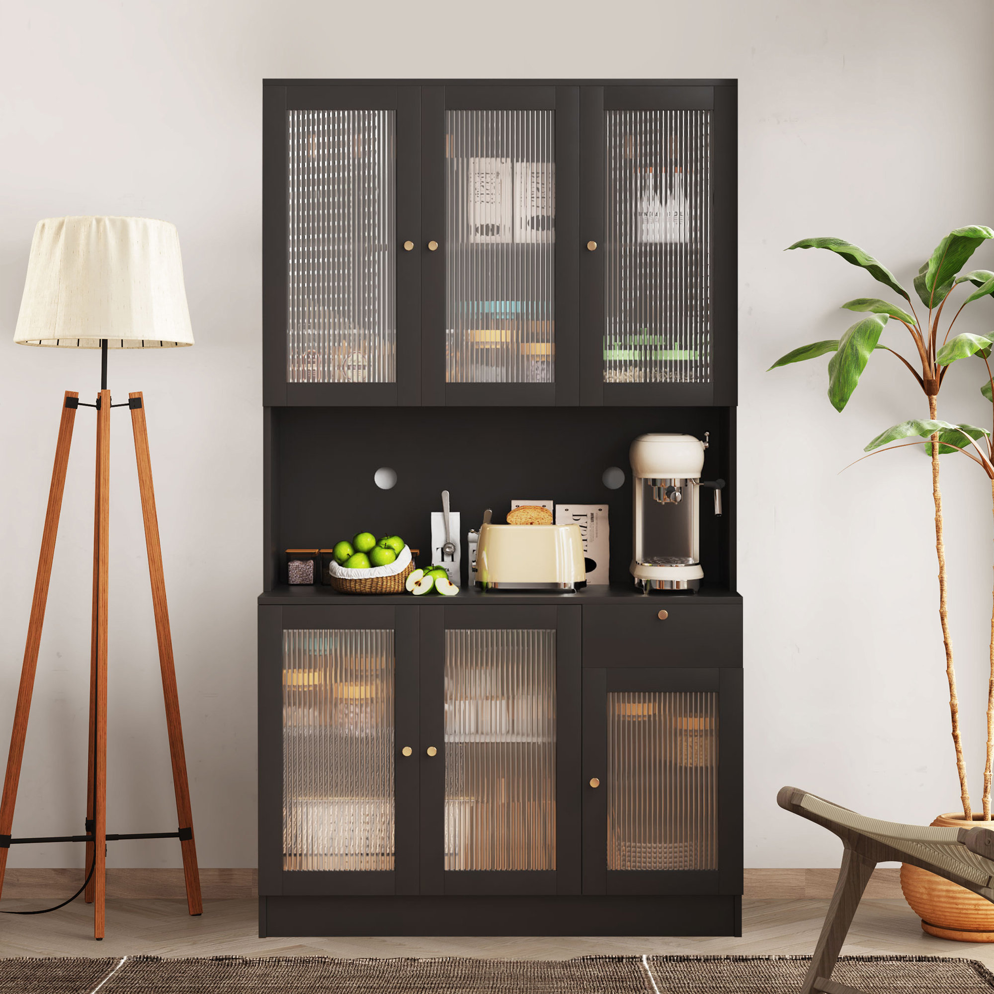 Ebern Designs Atherine 69.68" Kitchen Pantry & Reviews Wayfair