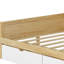 Multi-Functional L-Shape Daybed With Storage - Twin Size, Natural And White Two Large Drawers +