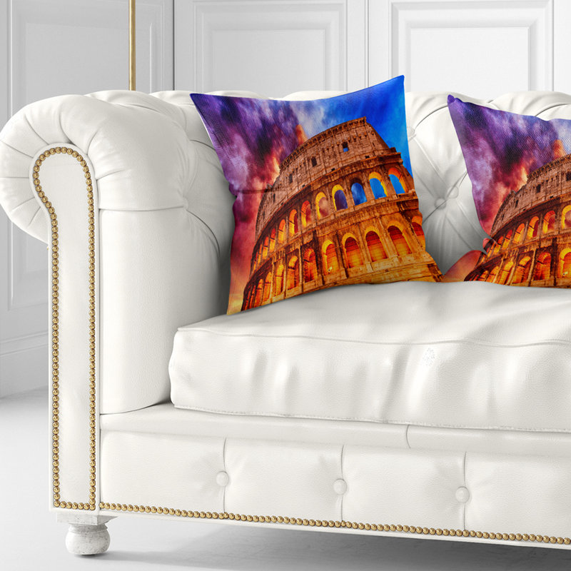 Colisée, Rome, Italie - coussin décoratif, 18 po x 18 po, Coussin décoratif