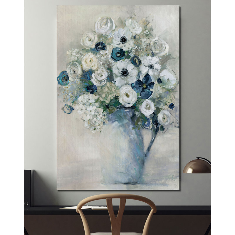 «Anemone and Blue», reproduction, H 27 po x l 18 po x P 1,5 po, Toile tendue