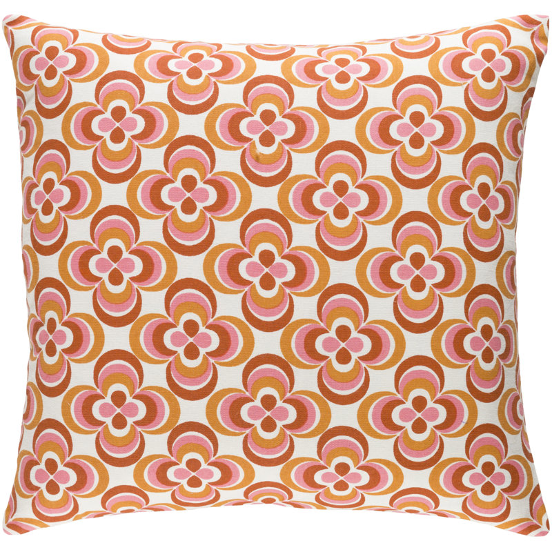 Housse de coussin en coton Trudy, Multi orange