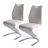 Appoline 36.6"H Modern Kitchen Dining Chair, Mermaid Dining Chair with Stable Steel 'Z' Legs, Solid Back Upholstered Chair (2 Chairs)-1888647830