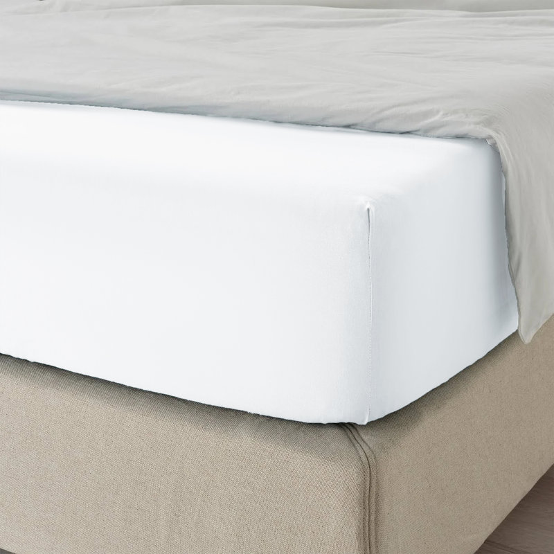 40cm Extra Deep Fitted Sheet – Soft Microfiber, Wrinkle-Free, Cooling, Elastic Corners, Kingsize (5'), White