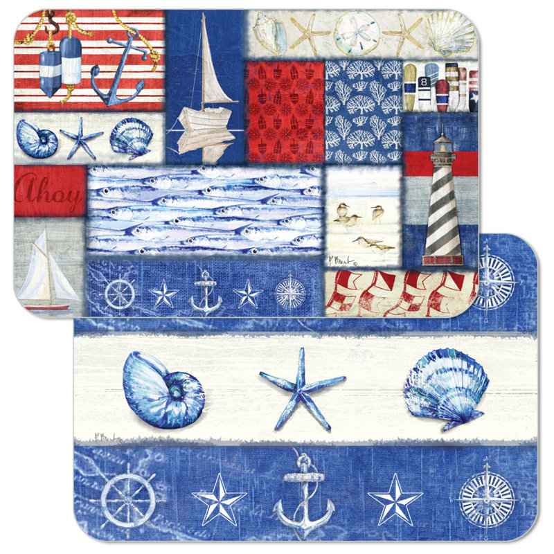Napperons 4 pièces Nautical Fragments