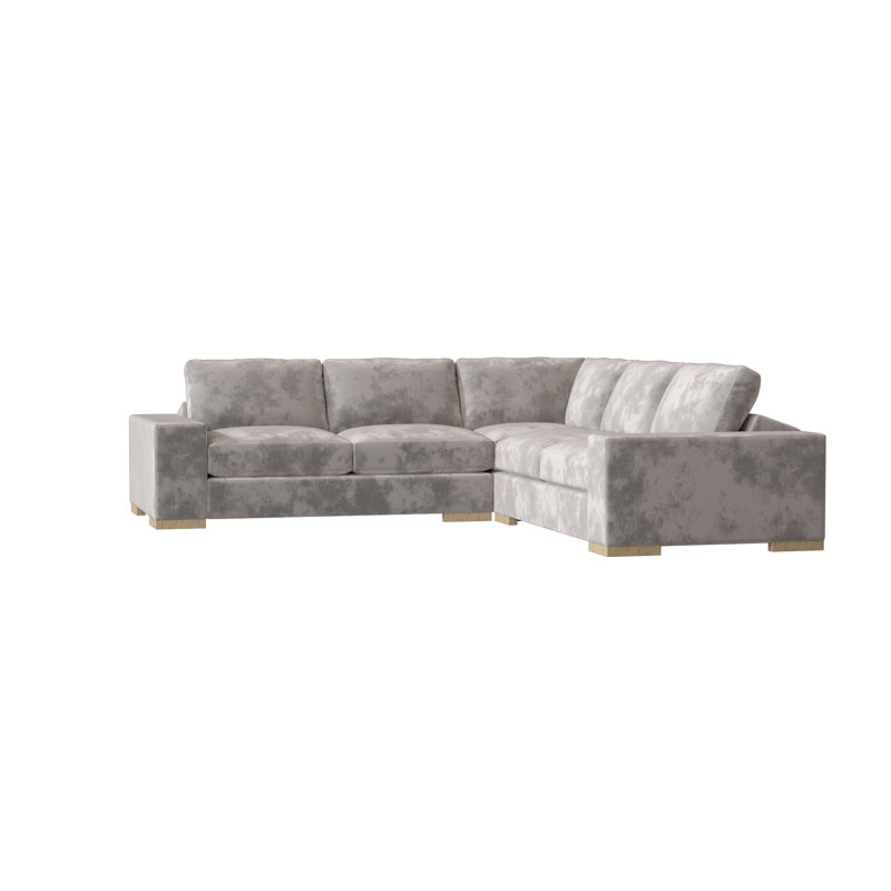 Canapé modulaire Brann de 120 po de largeur Brann, Naturel, Velours tempête