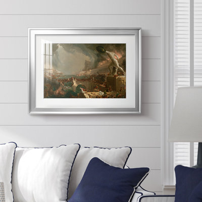 The Course of Empire: Destruction-Thomas Cole-Framed Print with Mat and glass-1836
