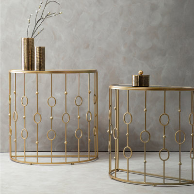Mya 79cm Glass Top Console Table