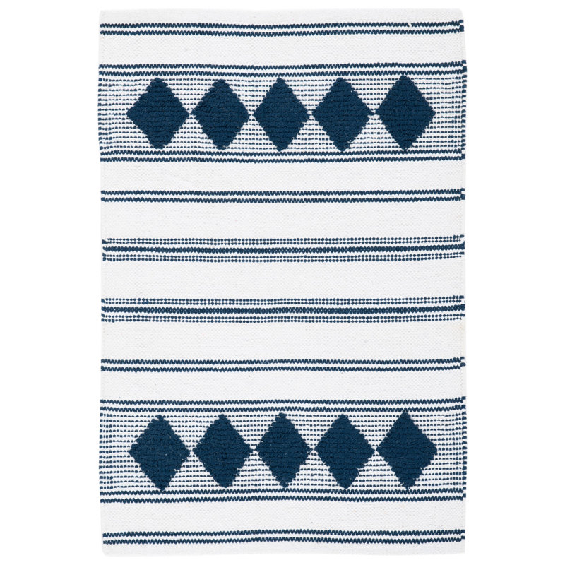 Breckenridge Flat Weave Cotton Geometric Rug, Rectangle 5' x 8'