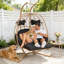 Spacieux hamac suspendu, chaise de patio moderne en métal pe rotin