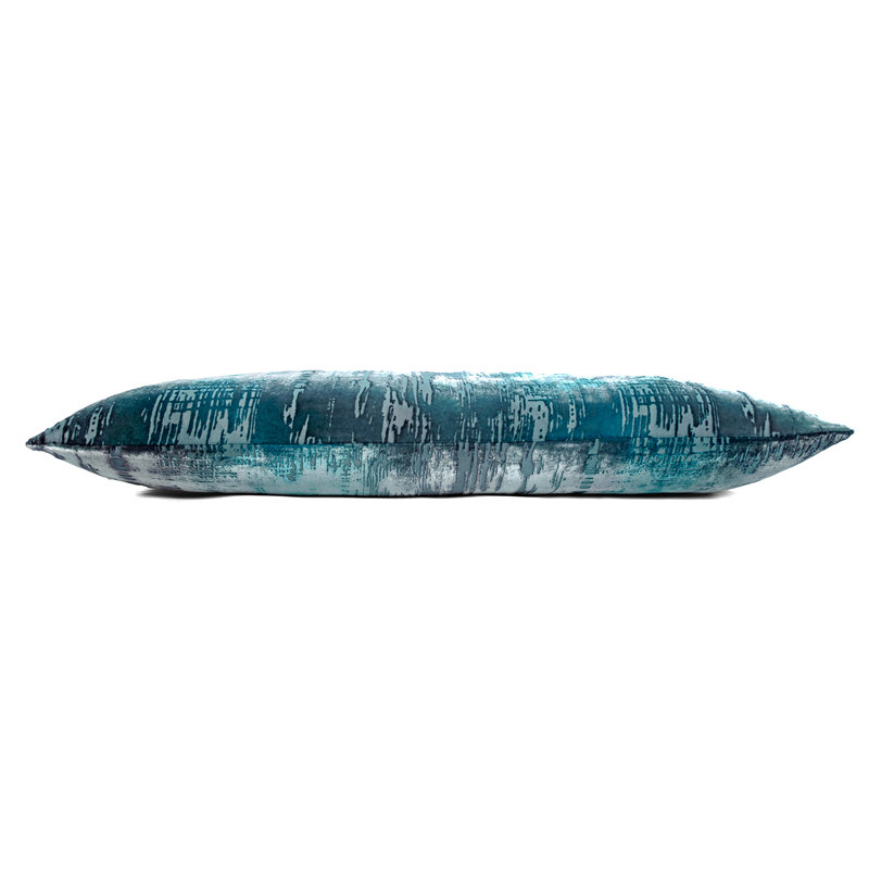 Brush Stroke Lumbar Pillow Cover & Insert, Pacific, 16" H x 36" W