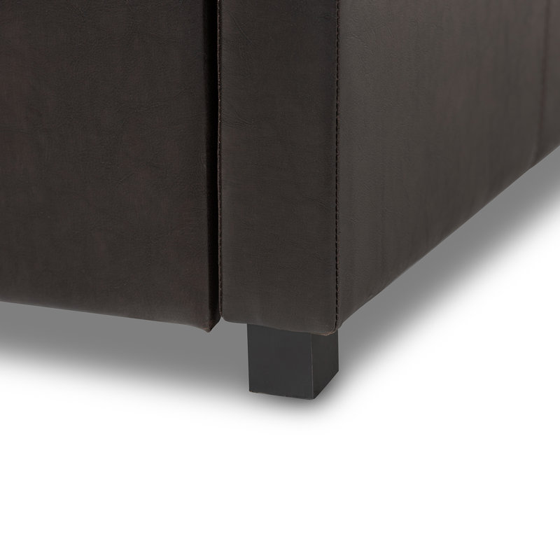 Lit de jour simple en bois massif avec lit gigogne Stoutsville, Brun