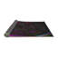 Tapis rose/noir tissé à la machine-723245133