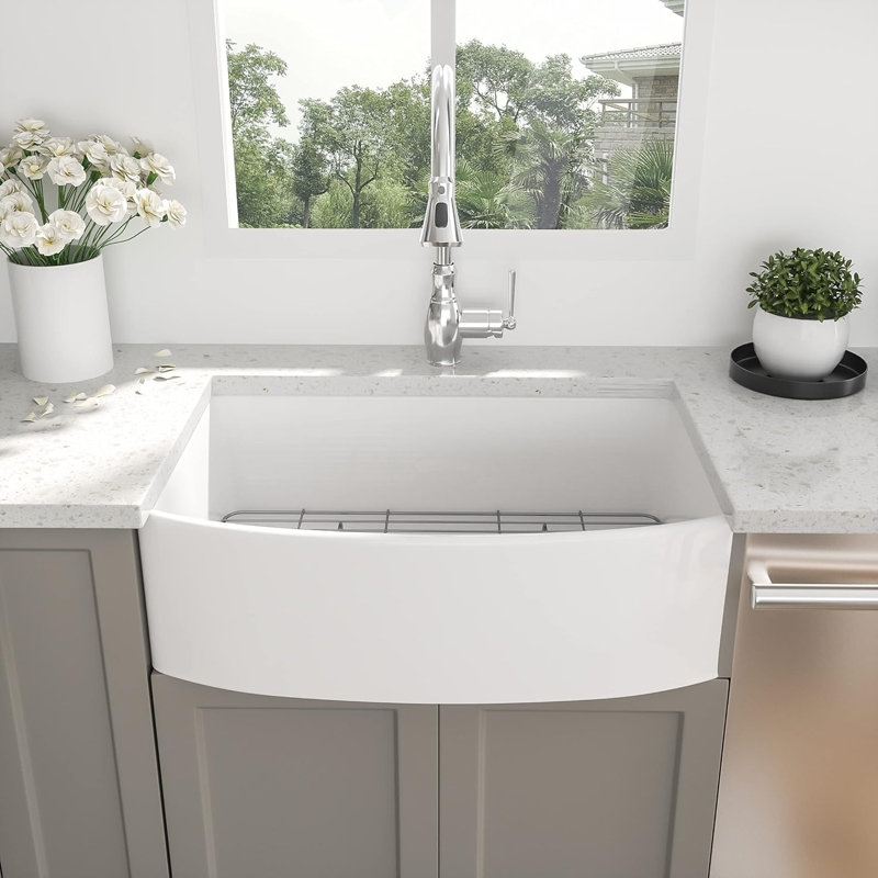 30'' L Single Bowl Ceramic Kitchen Sink