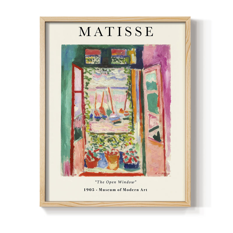 Matisse CL XXX, reproduction d'art encadrée - bois massif, H 11 po x l 9 po