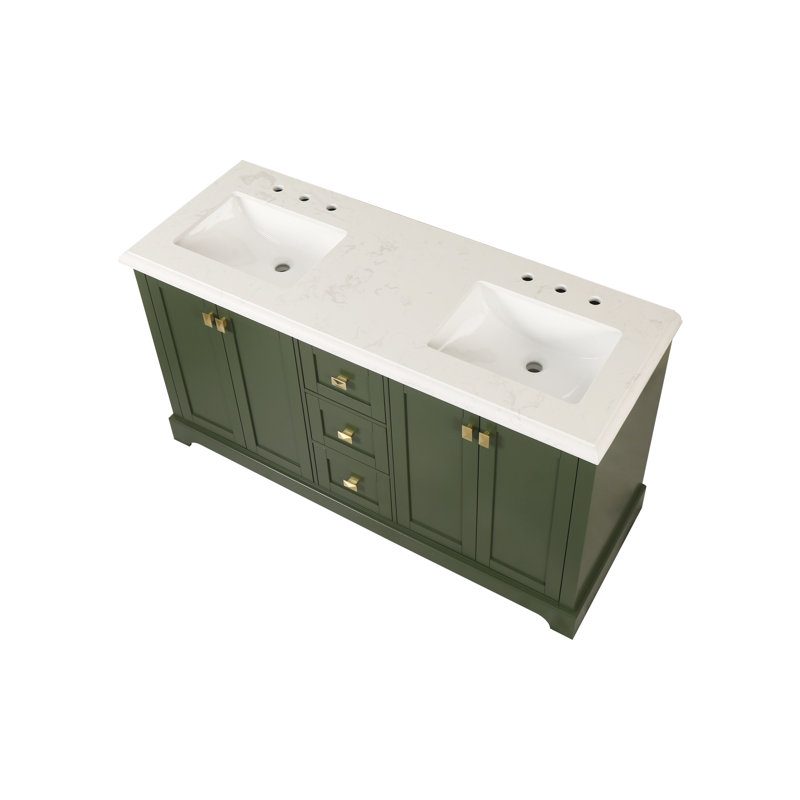 Adonica Solid Wood Freestanding Bathroom Cabinet
