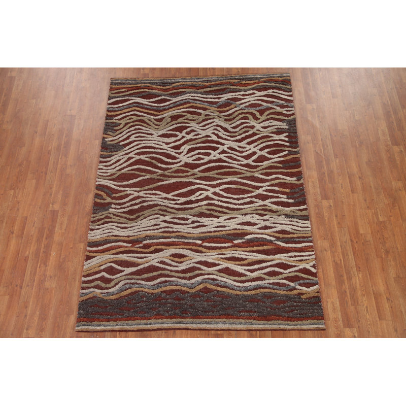 Tapis abstrait moderne fait à la main