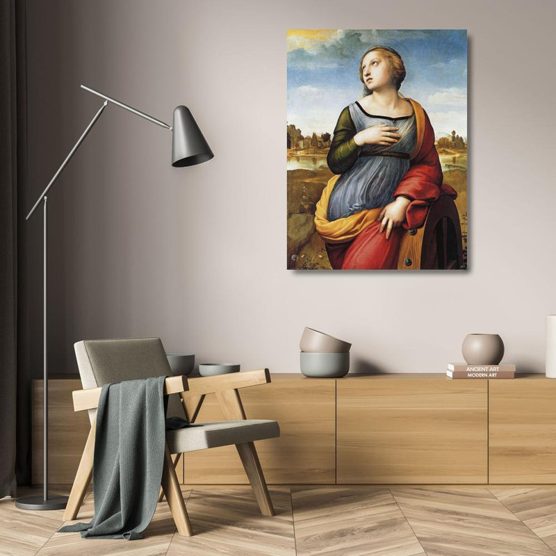 Art sur toile tendue avec Alcott Hill® Raphael Gallery: St Catherine Of Alexandria 373993, H 24 po x l 19 po