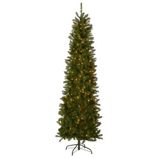 WELLFOR Remote Control Tree 5-ft Pre-lit Flocked Artificial