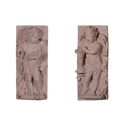 Ensemble de panneaux décoratifs chérubins statues grandeur nature
