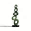 Sculpture moderne en résine abstraite verte empilée