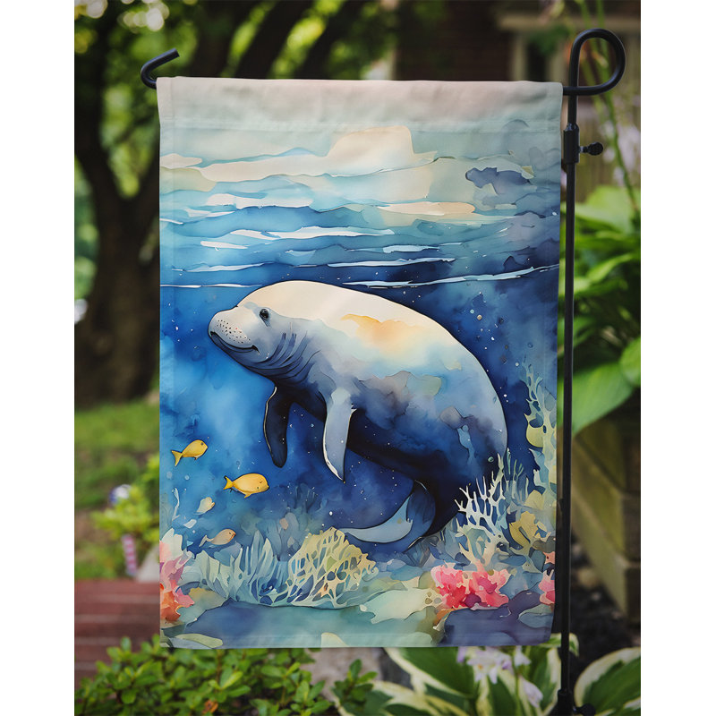 Drapeau de jardin double en polyester H 15,5 po x l 11,25 po