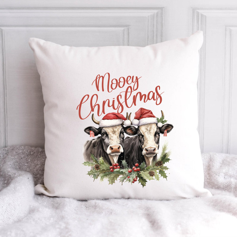 Christmas Farm_1 Reversible Throw Pillow, 18" x 18"