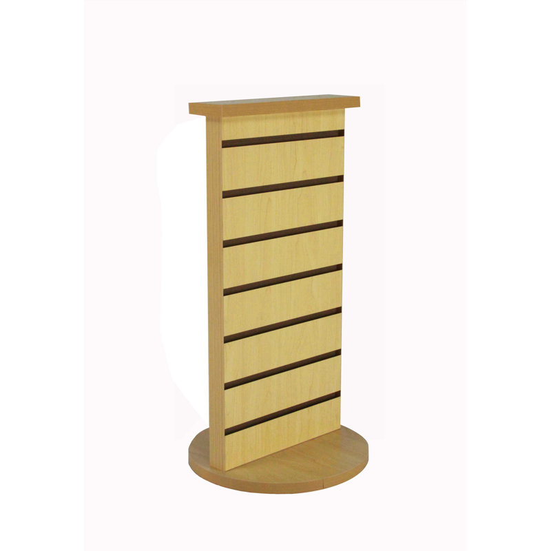Maple Wood 24'' Countertop Display Rack with Slatwall Design