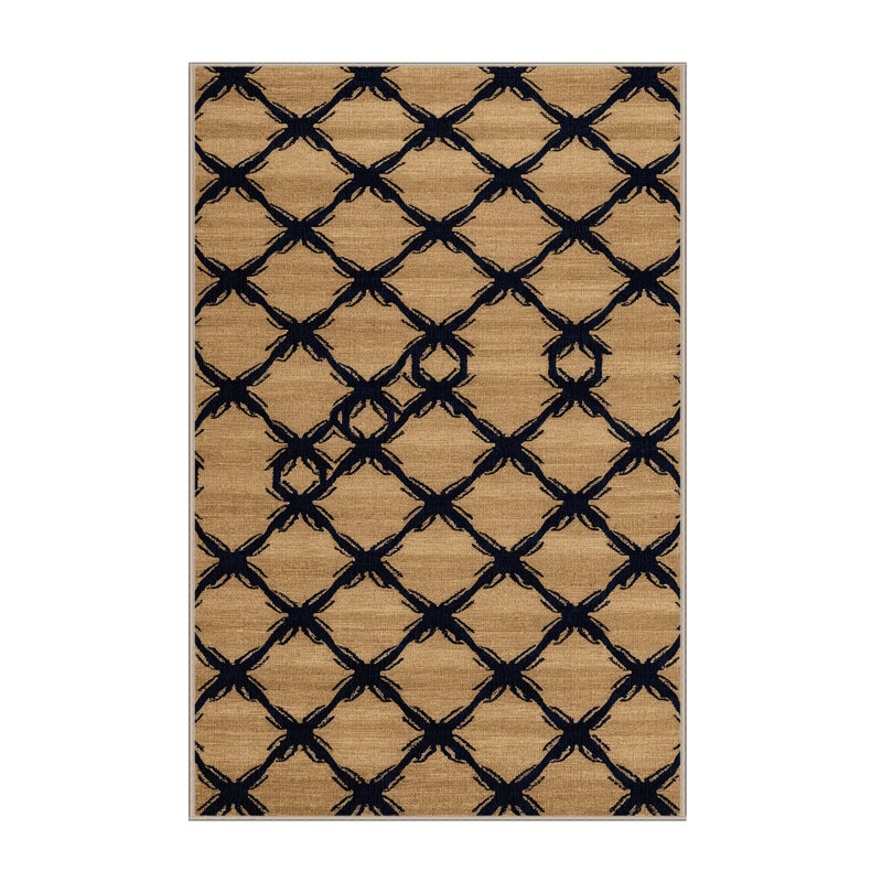 Washable Crossed Pitchforks Farm Area Rug, Rectangle 8' x 12'