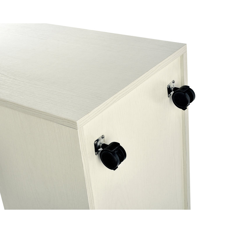 White Mobile Rolling Particle Board Blueprint Roll File Organizer