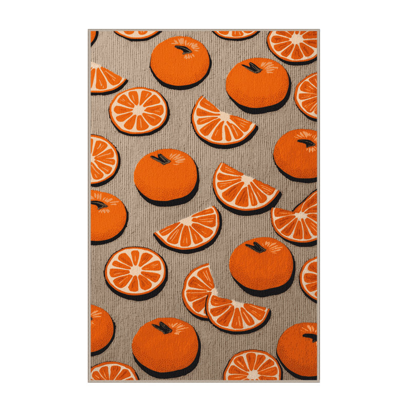  Tapis lavable tangerine, Tapis de couloir 2 pi x 5 pi