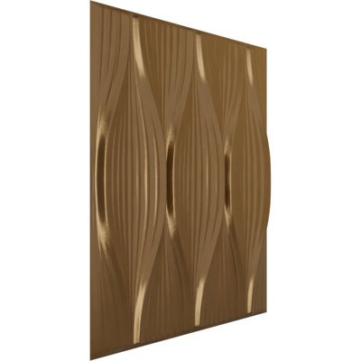 Panneau mural décoratif 3D EnduraWall saule l 19 5/8 po x H 19 5/8 po, ruée vers l'or métallique (couvre 2,67 pieds carrés)