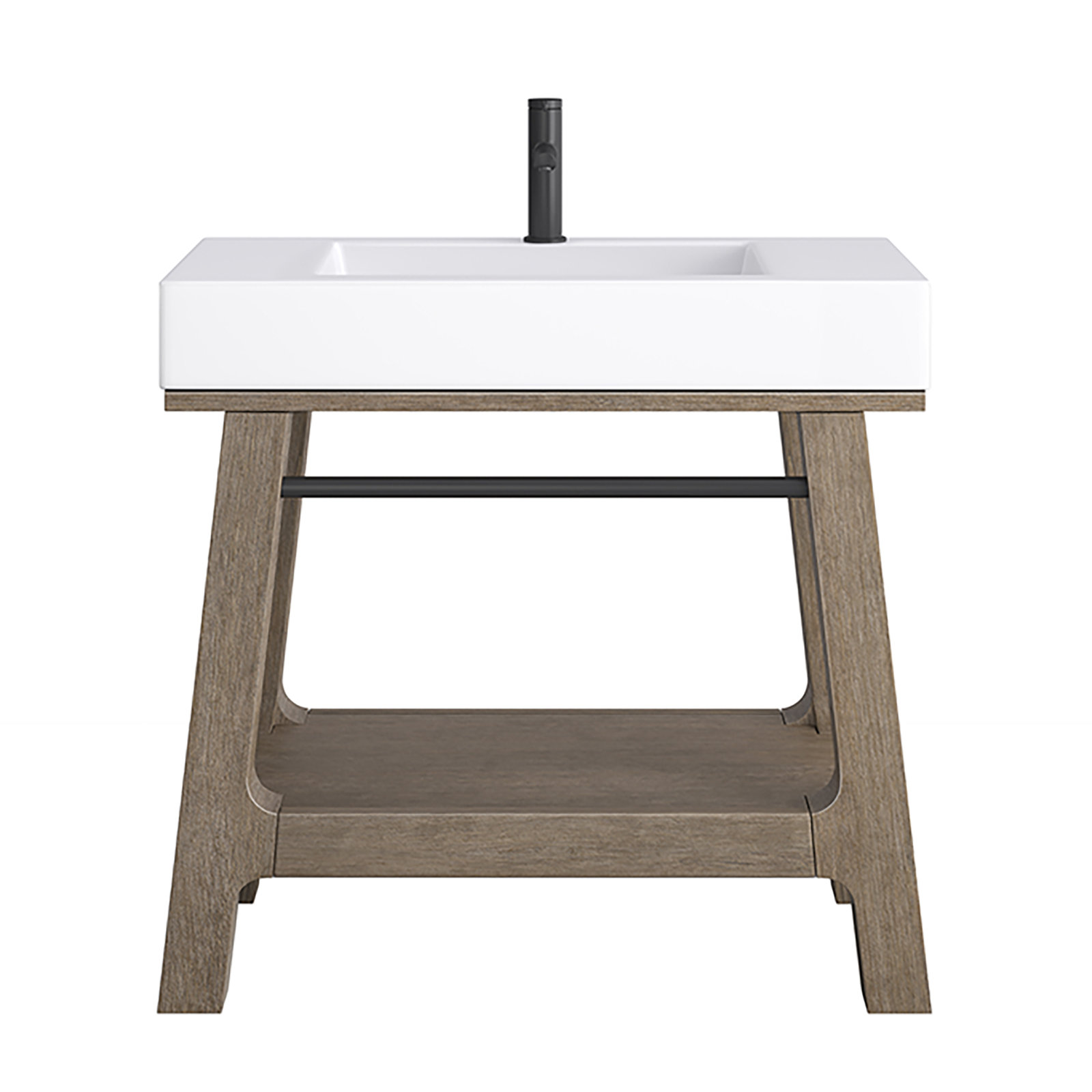 Auburn 36'' W Single Vanity, Glossy White