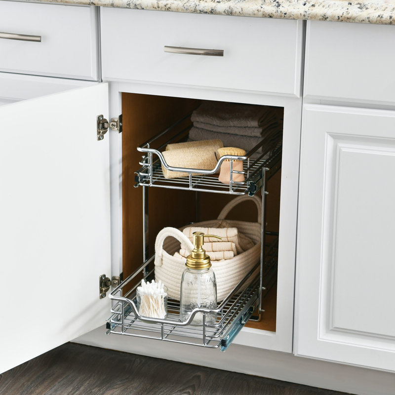 2 Tier Organizer , Chrome - Not Lined, 5" W
